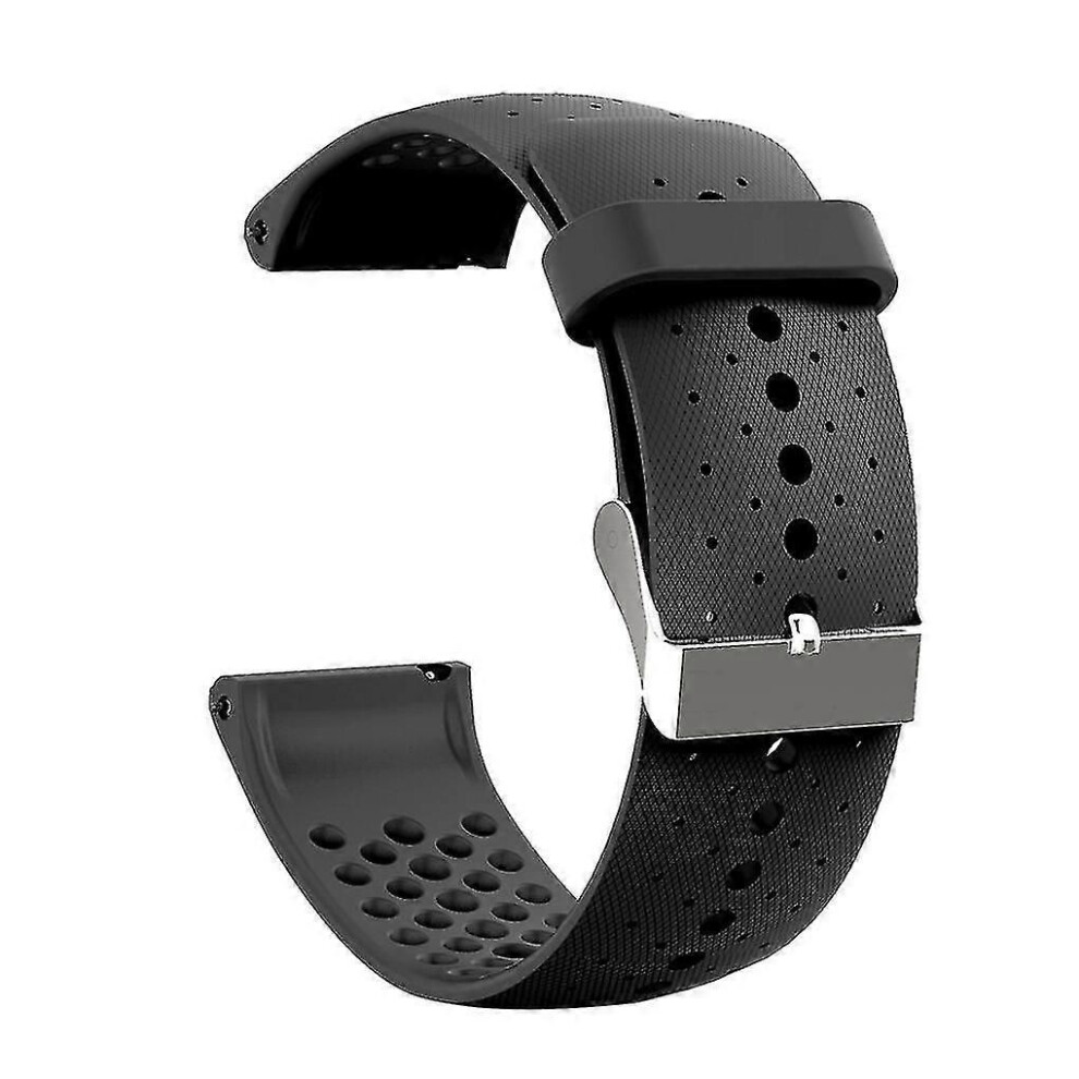 Bracelet de montre sport réglable (noir) pour montre connectée Polar Vantage M