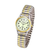 (Vrouw.Kamer.Gouden.Nacht.Licht) Casual digitaal lichtgevend horloge voor ouderen Elastische band horloges