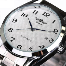 (A2)Automatische Mechanische Armbanduhren Edelstahl Tag Kalender Business Uhr Uhr Mode Für