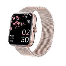 (Milan Rose Steel) Blutzucker-Smartwatch, Körpertemperatur, EKG + PPG, HRV-Monitor, wasserdicht, CYHY