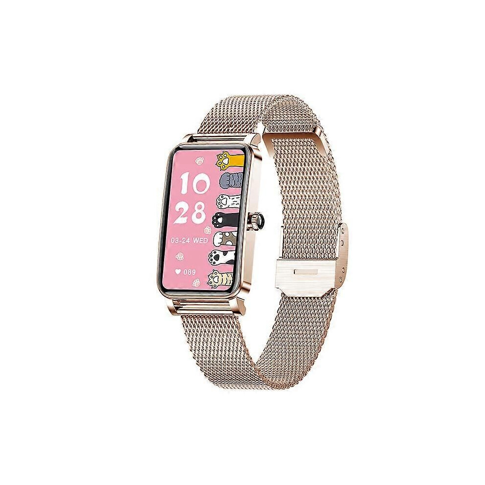 Montre connectée tendance pour femmes, moniteur de fréquence cardiaque, rappel d'appel, Bluetooth, montre