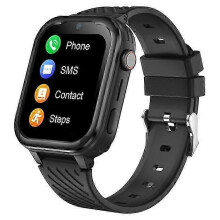 (Nero) Orologio GPS per bambini D39 con videochiamata, schermo da 1,83 pollici, Android 8.1, orologio
