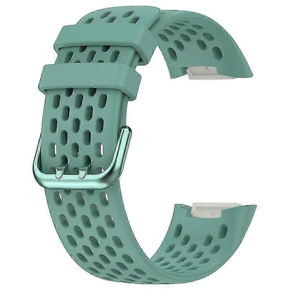 Bracelet de rechange en silicone respirant pour montre connectée Fitbit Charge 6/5 (vert aiguille de