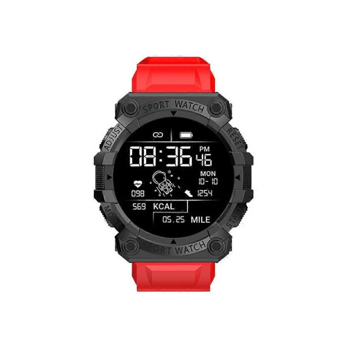 (Punainen)sykemittari Y56-Vedenpitävä Fitness Tracker Sport-älykellon soittomuistutus