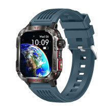 (Blau) HT29 2,01 Zoll IPS-Bildschirm Triple Proof Smart Watch mit Banknotendetektorlicht