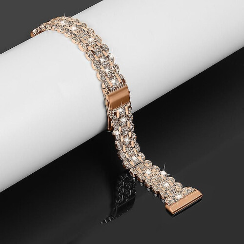 (Style D Fitbit Versa 3 - Or rose) Pour montre connectée Fitbit Versa 3/Fitbit Sense avec strass 2