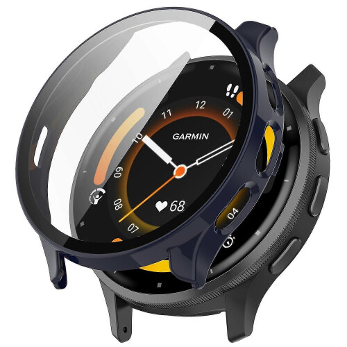 (Μπλε) Για θήκη Garmin Venu 3 PC με προστατευτικό οθόνης από σκληρ