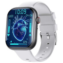 (Grijs) F70 Smart Watch Bloedglucose Gezondheidsmonitoring Ademhalingstraining Sporthorloge, Siliconen