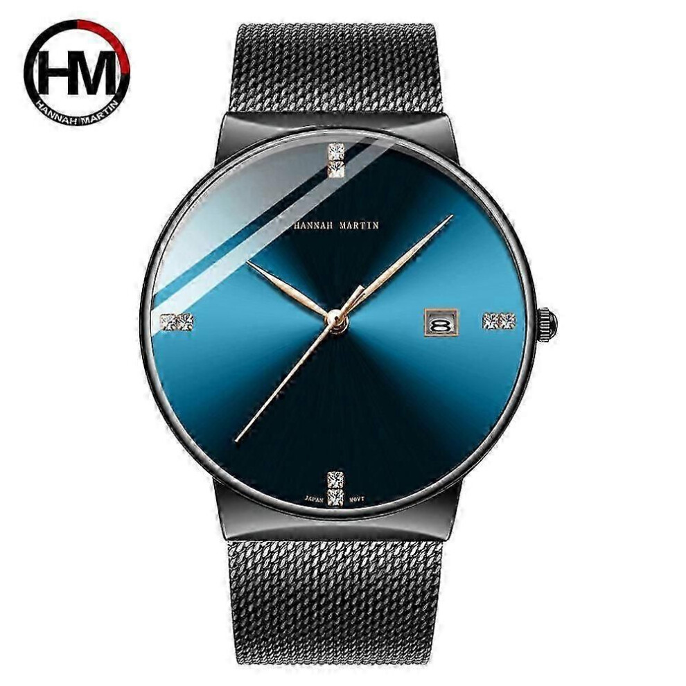 (HM-901-L-WFH) Montre homme en acier inoxydable classique affaires étanche haut de gamme mouvement à