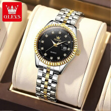 OLEVS Damenuhren Luxus Rolex Stil Elegante Edelstahl Diamant Armbanduhr Wasserdicht Leuchtend