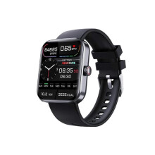 (Negro) Smartwatch Premium con monitorización de frecuencia cardíaca las 24 horas y glucosa en sangre