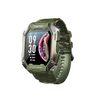 Montres connectées pour hommes (vert camouflage), montres connectées avec moniteur d'activité HD de