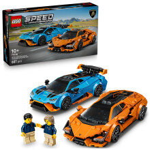 LEGO Speed Champions 77238 Lamborghini Revuelto und Huracán STO - Spielzeugauto ab 10 Jahren