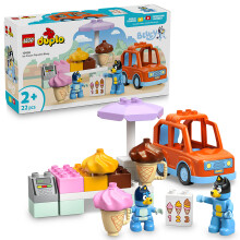 LEGO DUPLO 10458 Visita ao Vendedor de Sorvete com Bluey - Jogo de Construção 2 anos