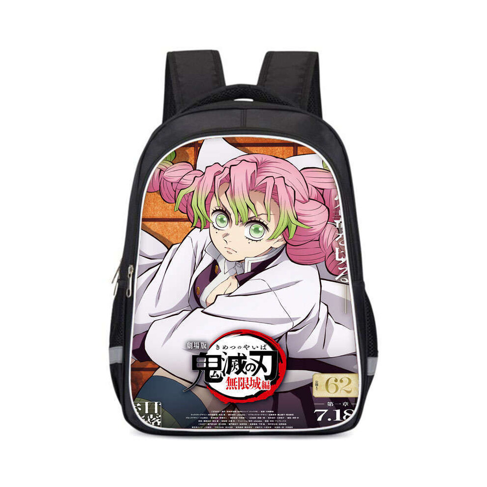 (Green, Double Large) Casual Demon Slayer School Bag With Spacious Compartments For Teens Use Everyday