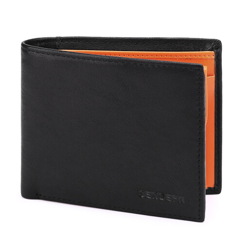 Living And Home Black Wallet with RFID Blocking
