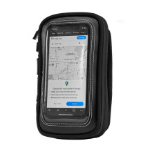 Sacoche de réservoir magnétique universelle pour moto (noire), support de téléphone étanche pour écran