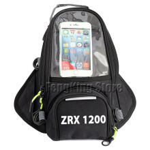 (Schwarz) kompatibel für Kawasaki ZRX1200R ZRX1200 R ZRX 1200 R Motorrad Magnetische Tasche Reiten Tasche