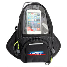 (noir) Sac magnétique pour moto, sacoche de navigation, sac de réservoir de carburant, grand écran compatible