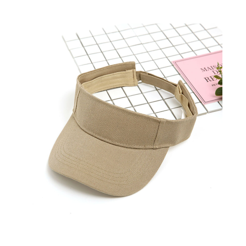 Casquette de baseball réglable à visière (kaki) pour femme, protection solaire, visière de golf