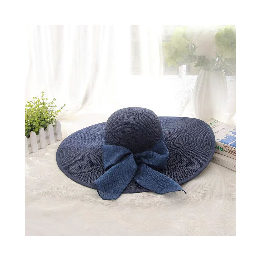 (M 56-58-1) chapeau de paille à large bord Fedora pour femme chapeau de paille visière vacances chapeau