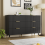 (Black+Gold) Modern Sideboard with Gold Handles, Deep Drawers 4