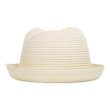 (52-54cm-Blanc)Chapeau de paille de plage 16 couleurs chapeau de paille d'été pour enfants chapeau cool
