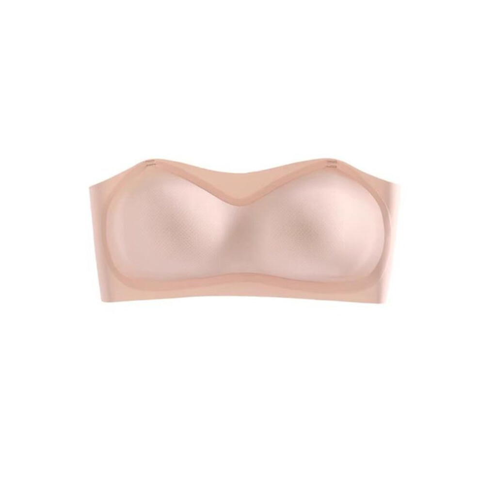(beige, M) Strapless Bra Seamless Push Up Bras Tubetop Women Invisible Wireless Brassiere Ultra Thin Breathable Bralette Sexy Ladies Lingerie S-xl