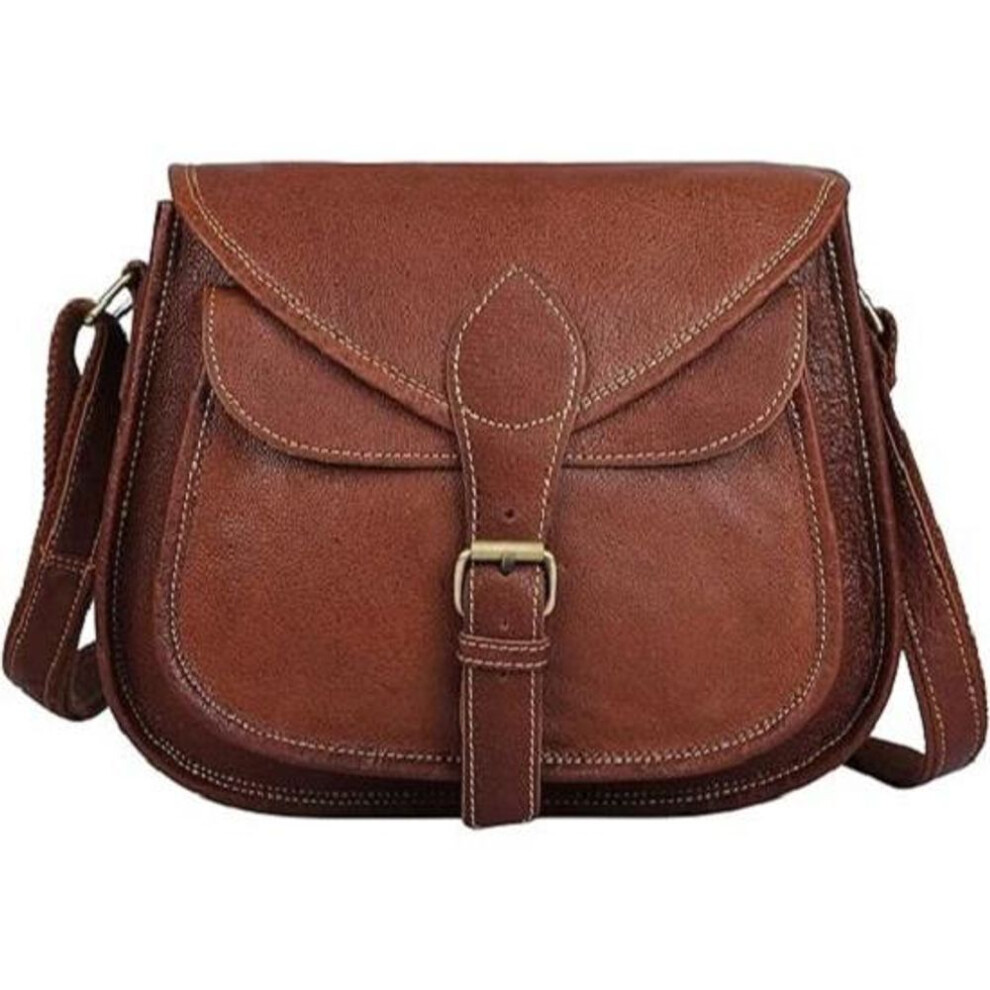 (tan, 12*9*3) Leather Crossbody Bag For Women Purse Tote Ladies Bags Satchel Travel Tote Shoulder Bag