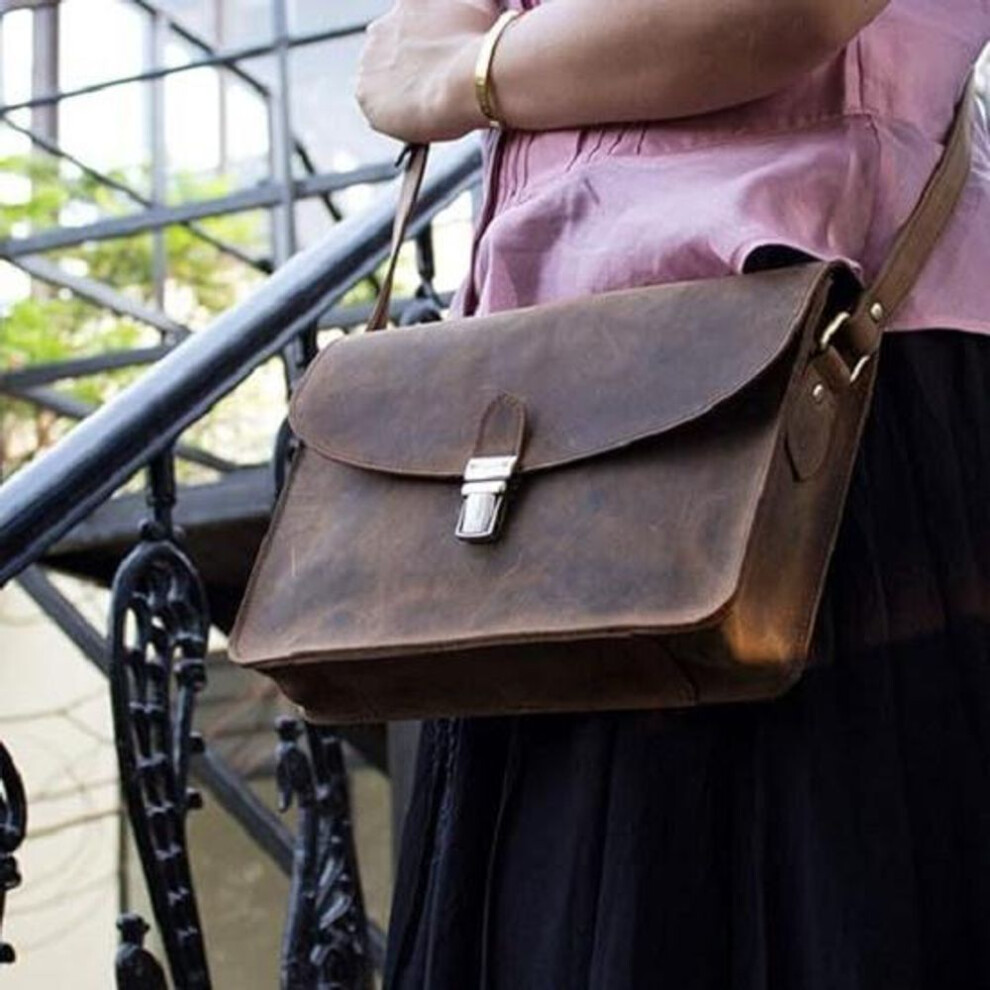 New Leather Crossbody Bag For Women 10 Inch Purse Tote Ladies Bags Satchel Travel Tote Shoulder Bag