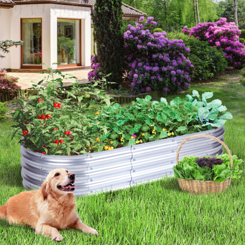 5 x 2 x 1 Ft Galvanized Raised Garden Bed Kit