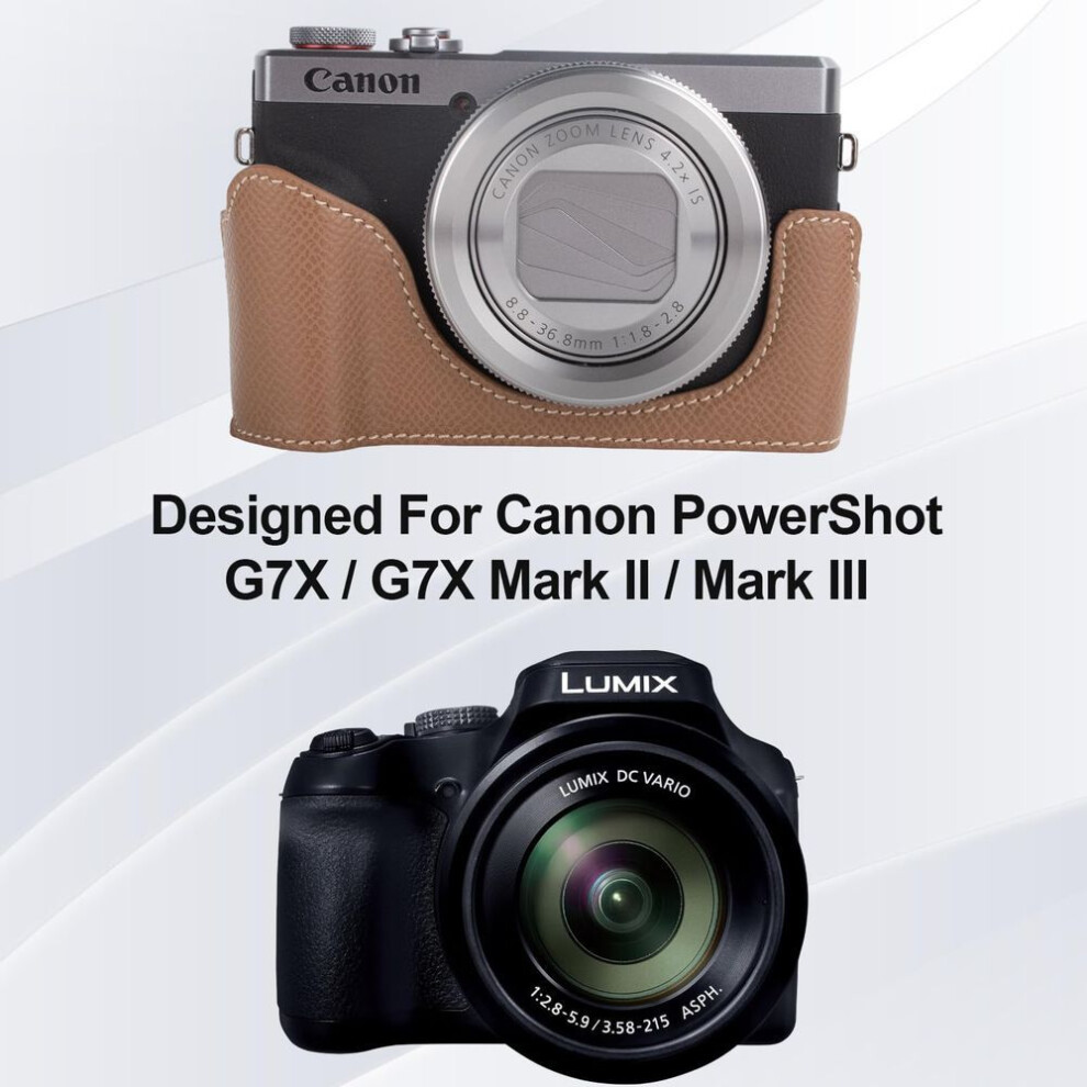 Vovmoeya Camera Case For Canon Powershot G7x Mark X Body Case For G7 X Series Powershot G7x Mark Iii Camera Case G7x Markii Protective Cover Pu