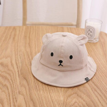 (beige, 3-18 months) Cute Bear Baby Bucket Hat Spring Summer Outdoor Sun Hats For Boy Girl Cartoon Bear Ears Baby Hat Panama Cap Baseball Caps