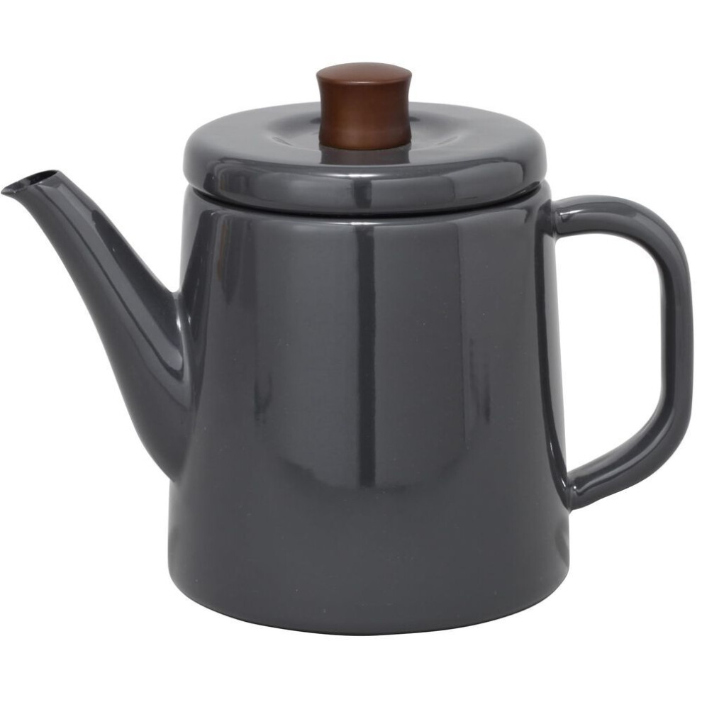 Nodahoro Kettle 1.5l Enamel Gas Fire/ih Compatible Made In Japan Pottle Gray Ptr-1.5kgr
