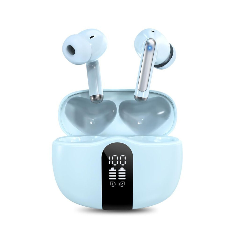 Bluetooth 5.4 Wireless Earphones Light Blue