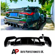 For BMW 4 Series G22 G23 Rear Diffuser Lip Valance Bumper M Sport 2020+