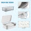 (As show, One size) 1Pc Soap Box with Removable Drainer and Lid, Plastic Soap Case Holder, 2 Layers Rectangular Soap Dish Container (White) 3