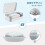 (As show, One size) 1Pc Soap Box with Removable Drainer and Lid, Plastic Soap Case Holder, 2 Layers Rectangular Soap Dish Container (White) 5