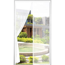 (As show, One size) THICKENED Mosquito Net Magnetic Door 110x220cm Very Dense Mesh Mosquito Net Magnetic Door Anti-Fly Insect Curtain White