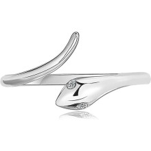 (As show, One size) Gold Rings For Women 14k Gold Plated Silver Rose Gold Dainty Adjustable Rings Evil Eye Snake Chevron Hug Hand Knuckle Rings Open Band Simple Fake Diam