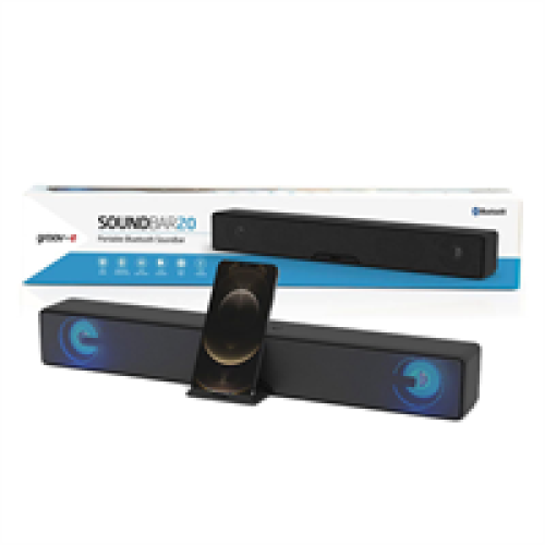 Groov-e Portable Bluetooth Soundbar 20W Black