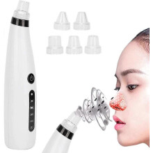 (As show, One size) Blackhead Vacuum, Electric Facial Pore Cleaner, Professional Blackhead Extraction Machine, Comedone Acne Extraction Kit with 5 Replacement Probes