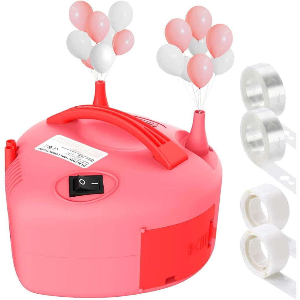 (As show, One size) Balloon Pump: Portable Electric Inflator Pump With Double Nozzle And Arch Kit For Party, Wedding, Birthday, Promotional Activities