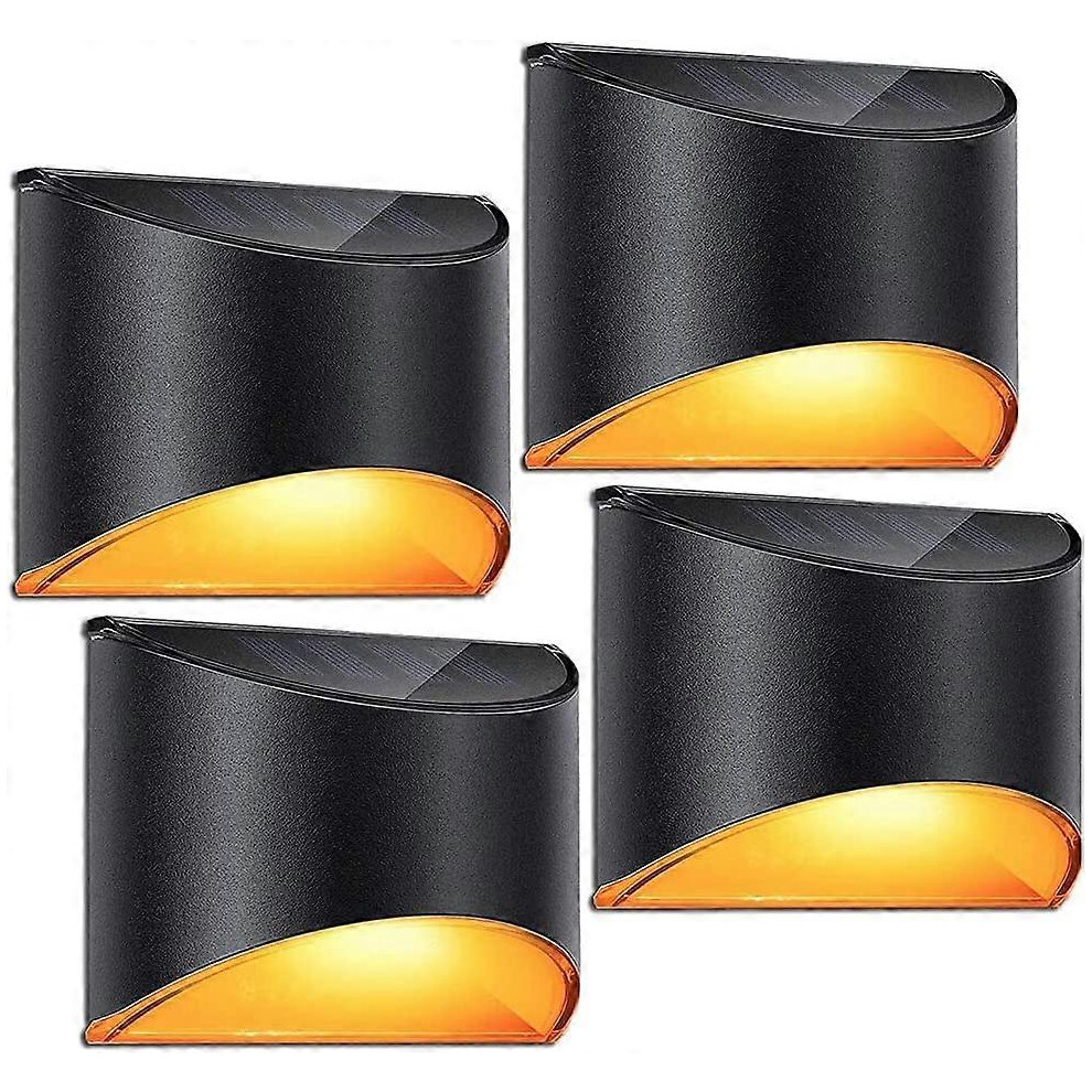 (As show, One size) Solar Lights Outdoor 4 Pack Solar Powered Spot Light LED Solar Powered Outdoor Lighting Wireless Waterproof Wall Lamp for Garden Yard Patio