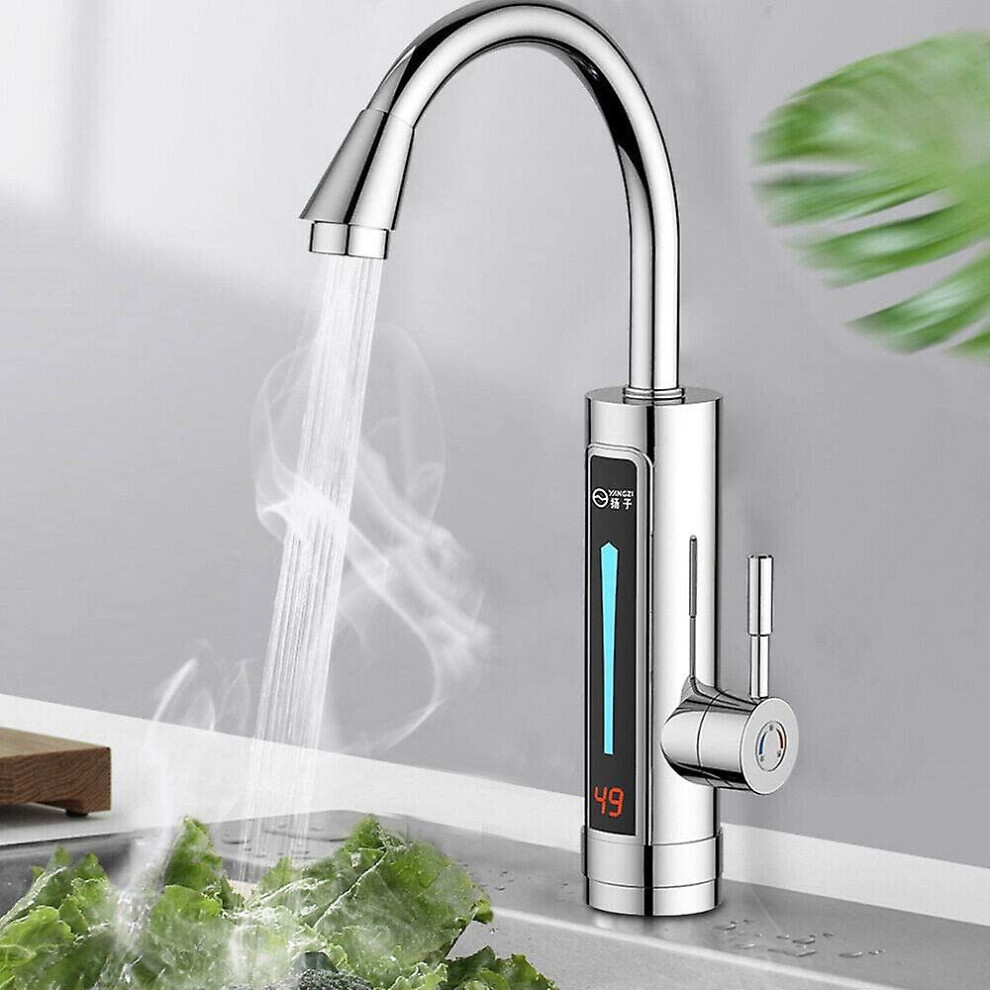 (As show, One size) Electric Faucet, Kitchen Instant Water Heater 3300w 220v Heating Faucet With Built-in Instant Water Heater, 360 Rotating Faucet Fa