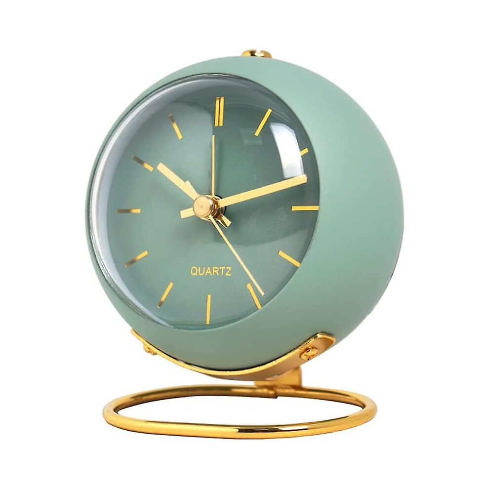 (As show, One size) Analog Alarm Clock With Lights, Small Silent Retro Alarm Clock Student Bedside Alarm Clock Luminous Pointer Clock, Suitable For He-image-OPC-PHT6SB9-NEW