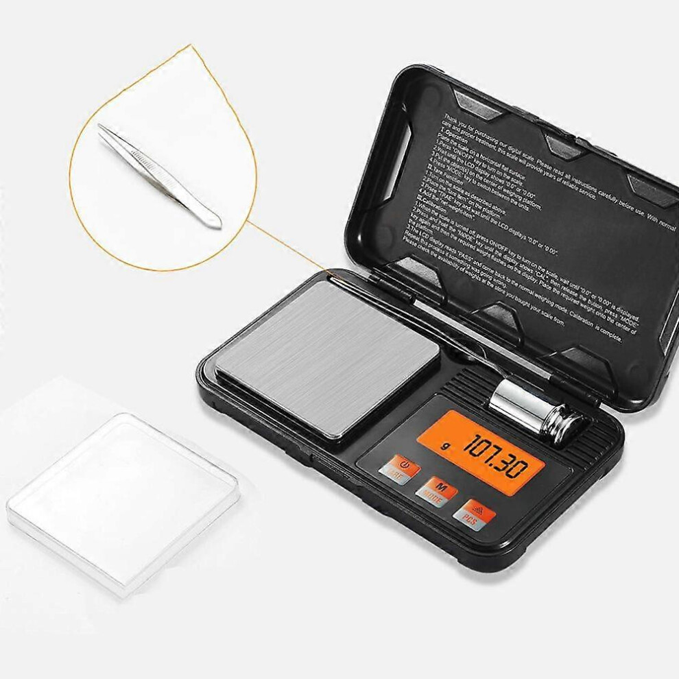 (As show, One size) Precision Scale, 200g/0.01g, 50g Calibration Weight, 0.01g Precision Scale, Pocket Scale with LCD Display, with Tare Function, Sta