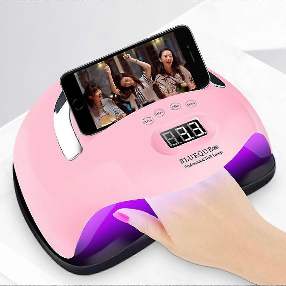 (As show, One size) UV Lamp Nail Dryer, 168W UV LED Nail Dryer, with 4 Timer 10/30/60/99S Timer, Portable UV Gel Nail Lamp, for Semi Permanent Nail Polish, Gel Polish(No