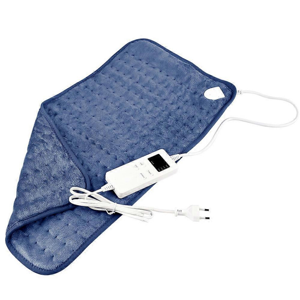 (As show, One size) Heating Pad, 40x76CM Electric Heating Pad for Back(Blue), Waist, Abdomen, Thighs, Wet and Dry Therapy, 6 Temperature Levels 4 Timer Settings