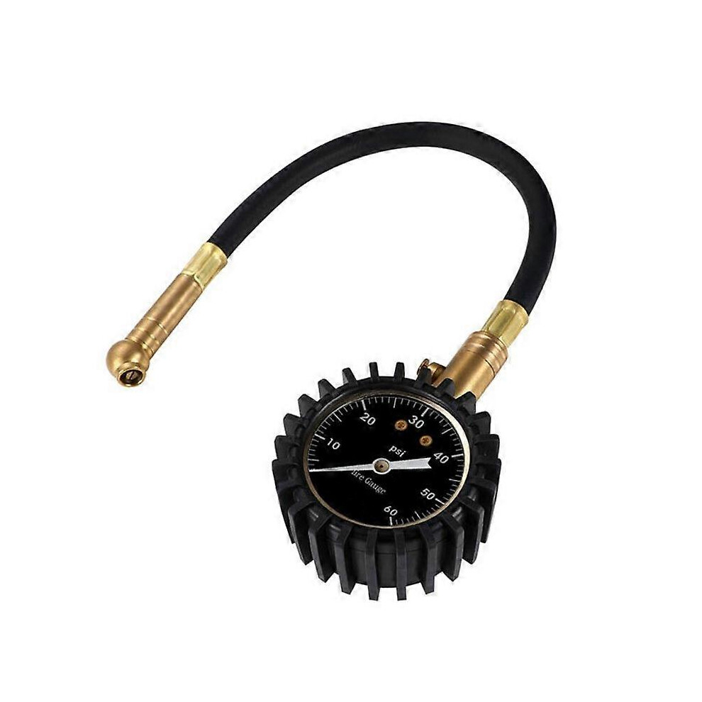 (As show, One size) Pressure Gauge,100 Psi High Precision Digital Tire Gauge With Protective Rubber For Heavy Duty Car & Motorcycle black